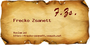 Frecko Zsanett névjegykártya